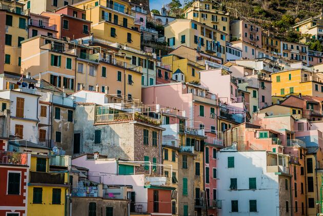 casette tipiche delle cinque terre, Italia